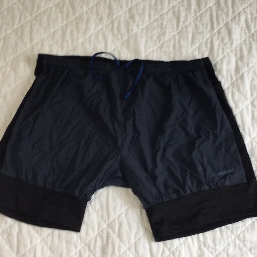 Black and Blue Athletic Shorts